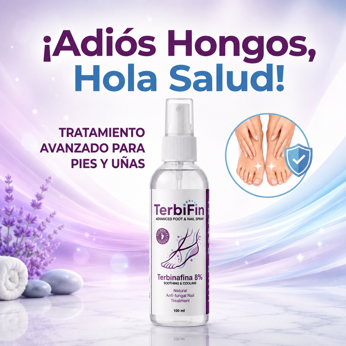 TerbiFin Pro|Spray Anti-Hongos-Picazón 100 ml|Promo 2x1
