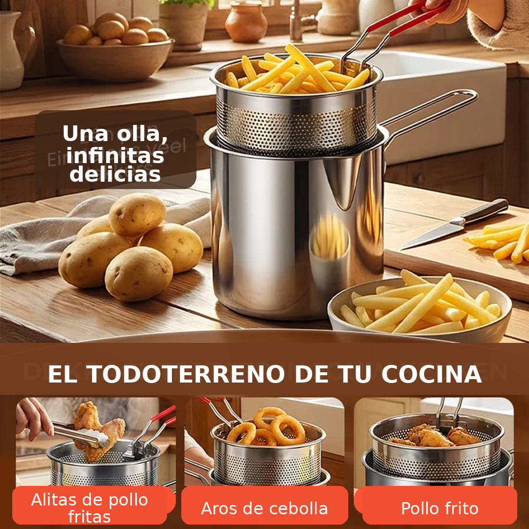 ChefPro™ | Olla Freidora con Canasto Escurridor | 50% 2da unidad