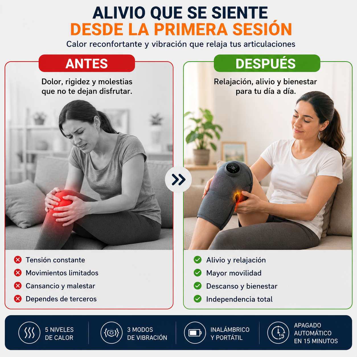 VibraHeat Pro - Alivio que se siente en minutos