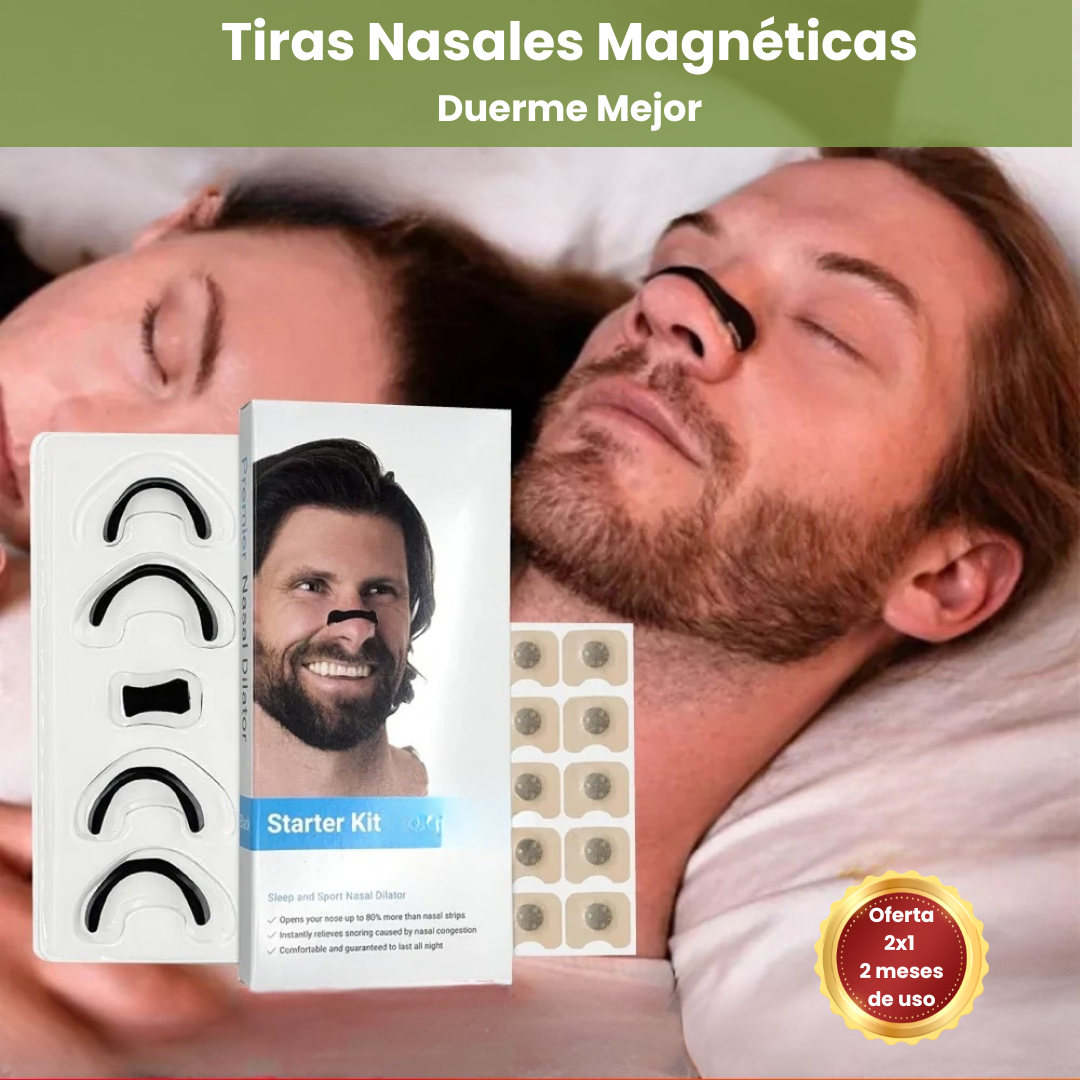 Tiras Nasales Magnéticas - ¡Más aire cada noche!