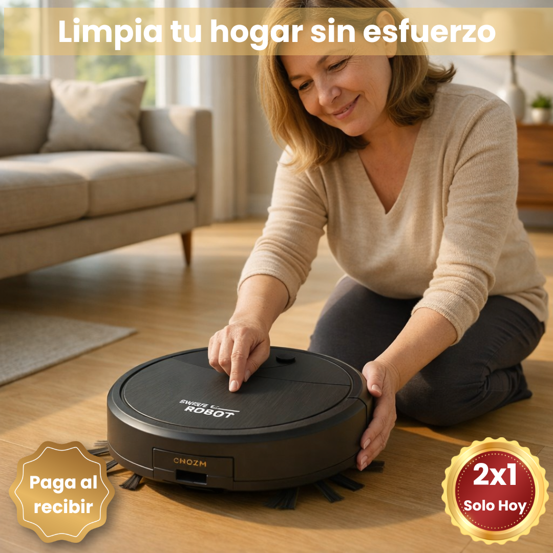 Aspiradora Robot Inteligente – ¡Descansa mientras tu casa se limpia sola!