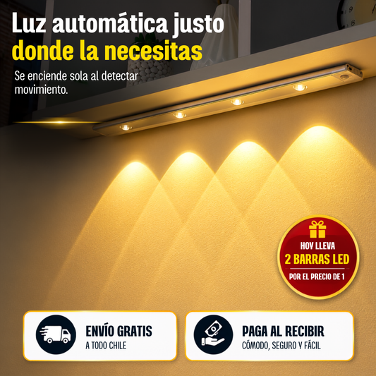 Barra de Luz LED con Sensor de Movimiento - Luz Automática Donde la Necesitas