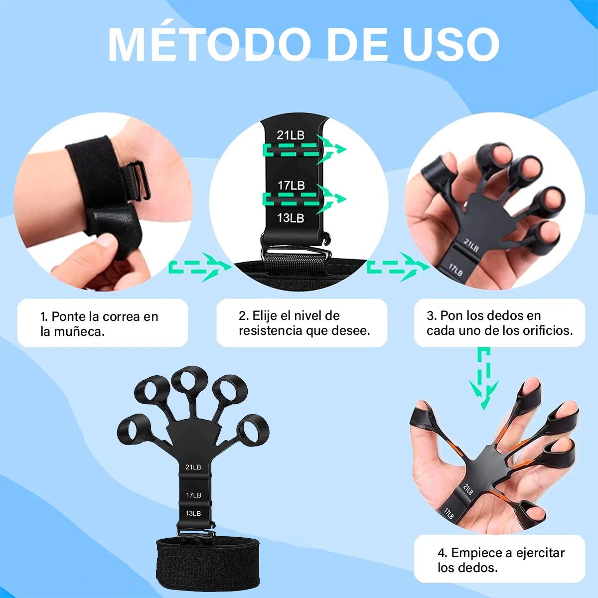 Ejercitador de Manos y Dedos para Uso Diario