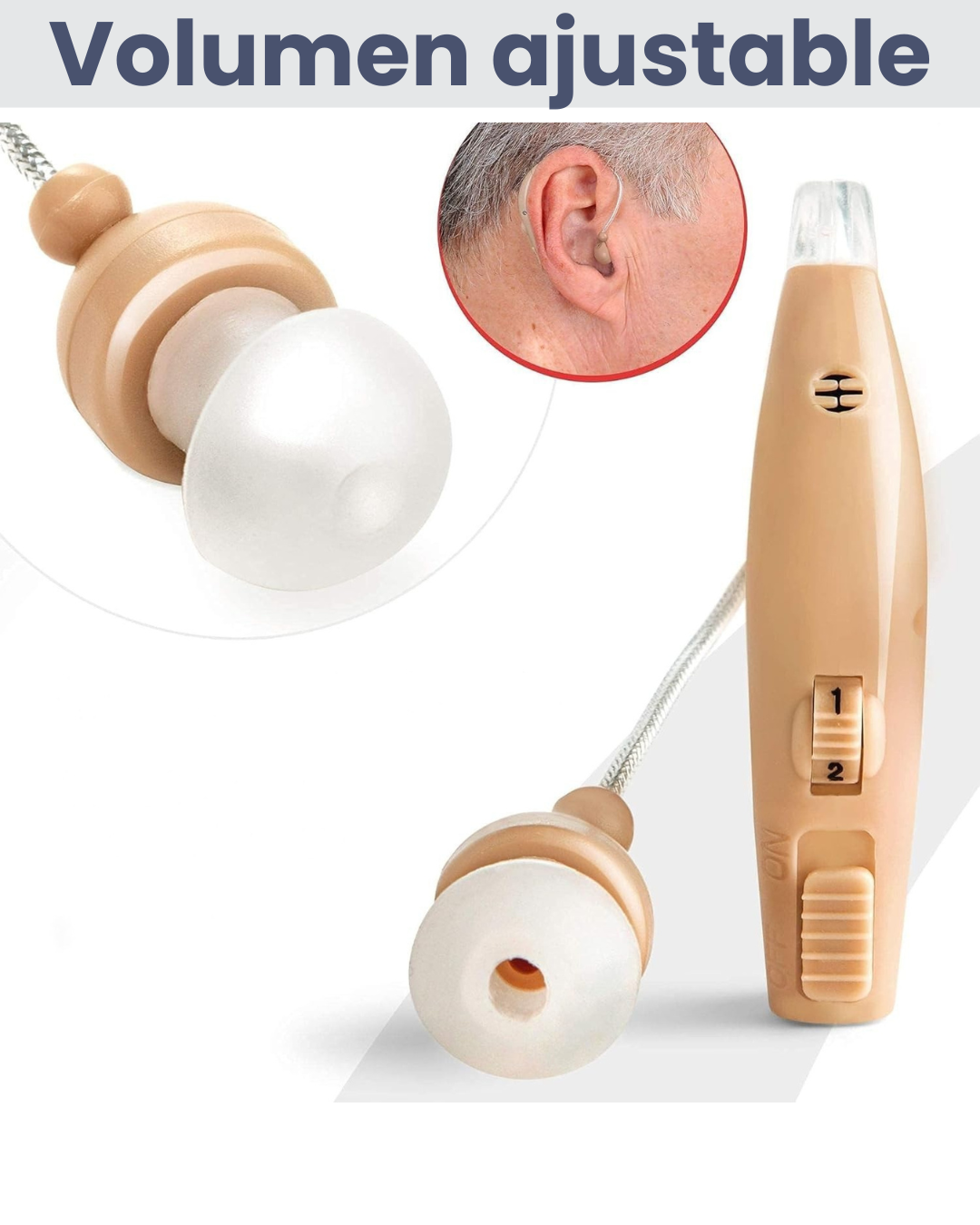Audífono Amplificador Recargable - ¡Claridad para tu día a día!