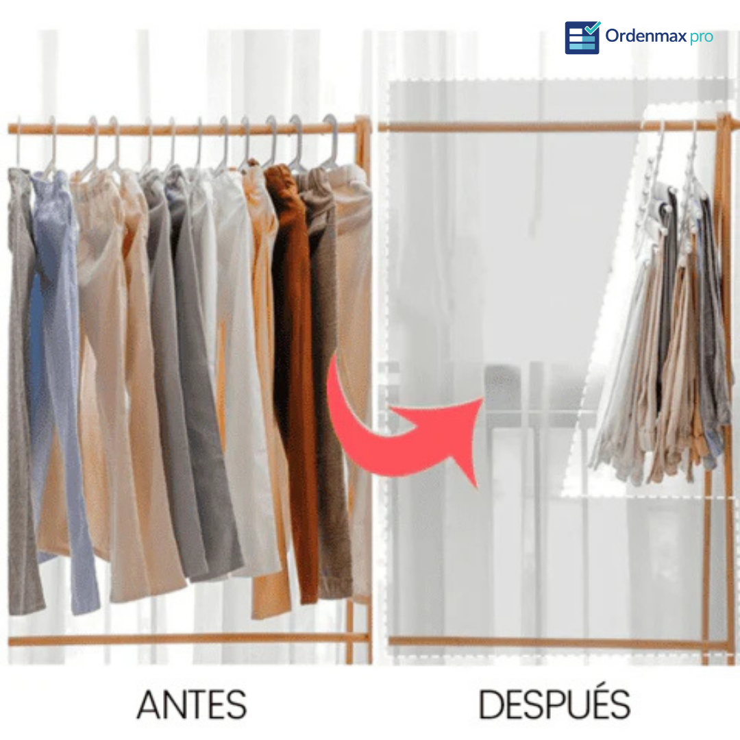 OrdenMax Pro x3+perchero mágico - Organiza tu ropa y gana espacio!