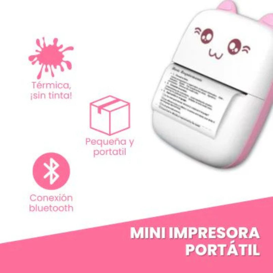 🎀 KawaiiPrint™ – Mini Impresora Gatito