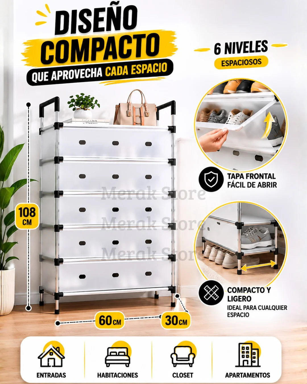 ModularMax - Zapatos ordenados en espacios mínimos