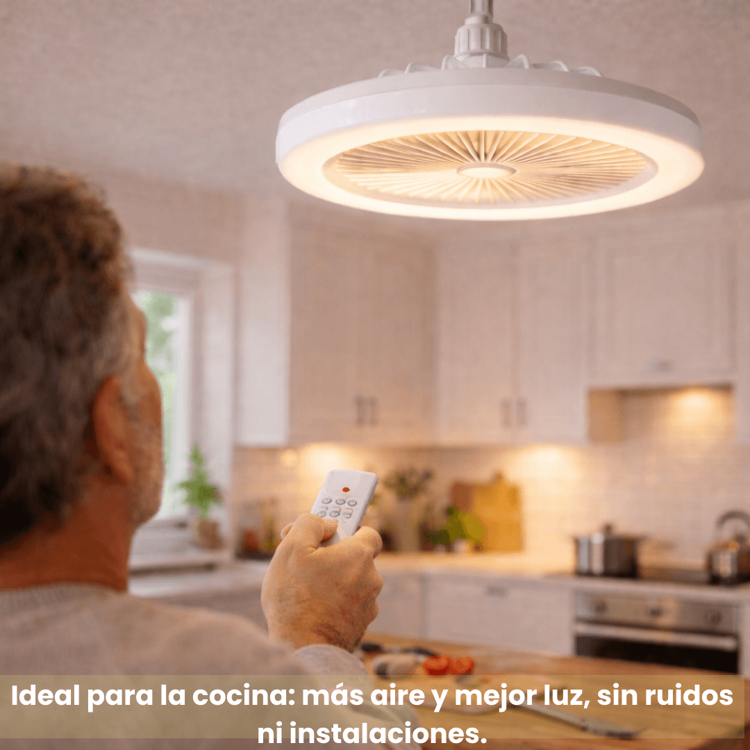 Ventiluz Hogar – Ilumina y refresca sin ruido