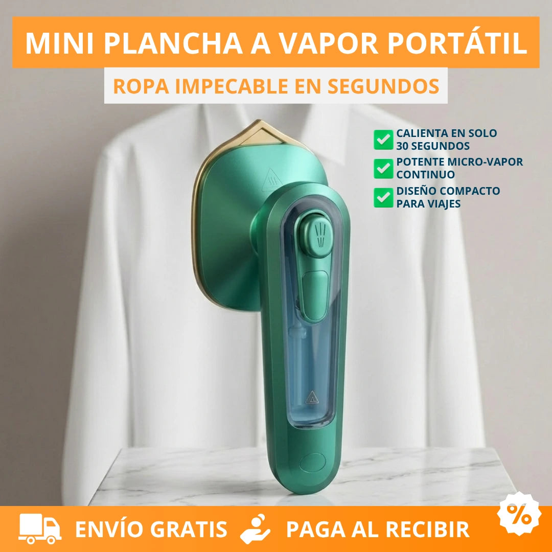 PlanchaGo Pro™|Plancha a Vapor Portátil | Elimina Arrugas Rápido en Casa y Viajes