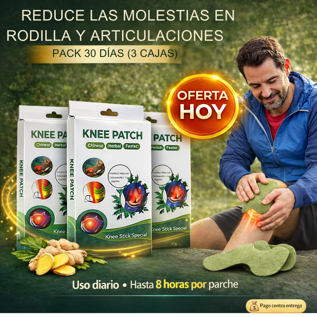 Parches Pack x3 para dolores de rodilla y articulaciones-¡Calma el dolor en minutos!