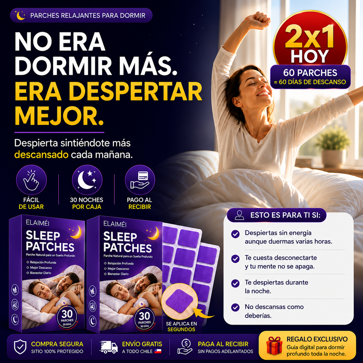 Parches para dormir ELAIMEI🌛 - Sueño profundo y renovador