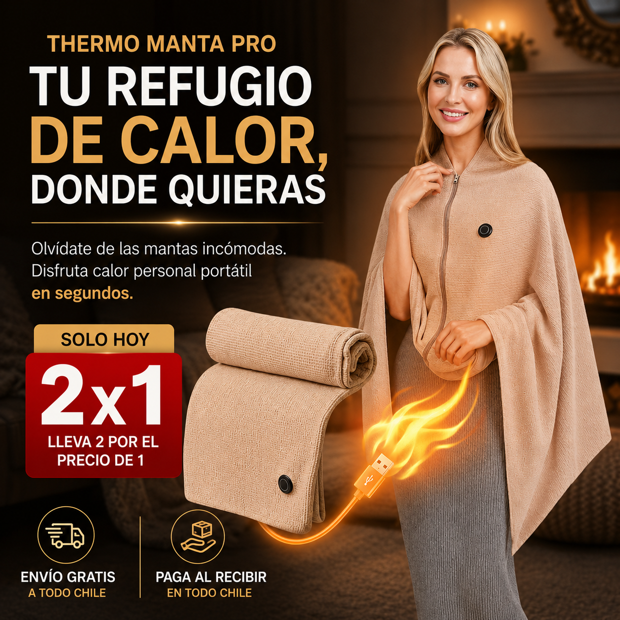 THERMO MANTA PRO - ¡Calor personal donde estés!