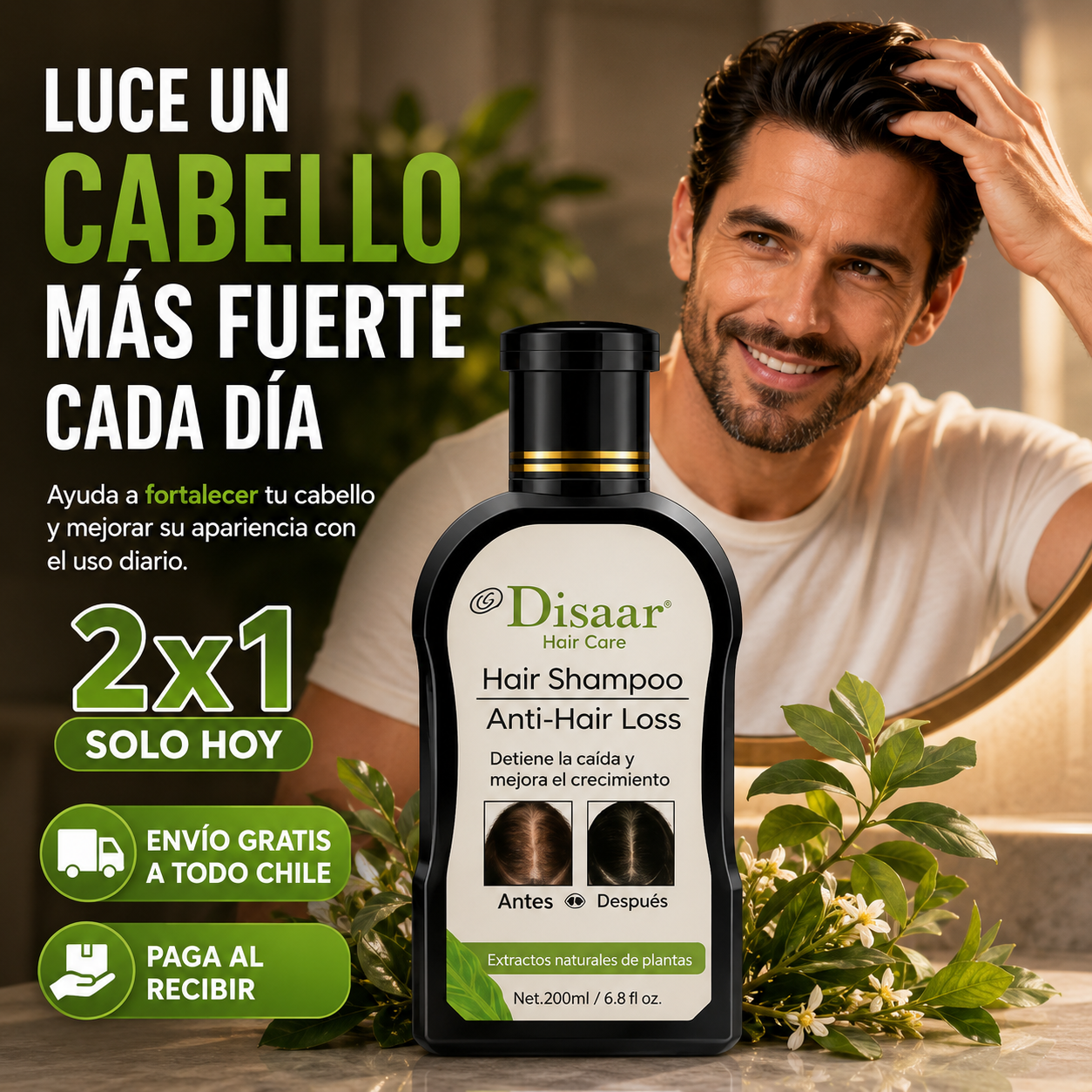 Shampoo DisaarMax™ - Reduce la caída y fortalece tu cabello
