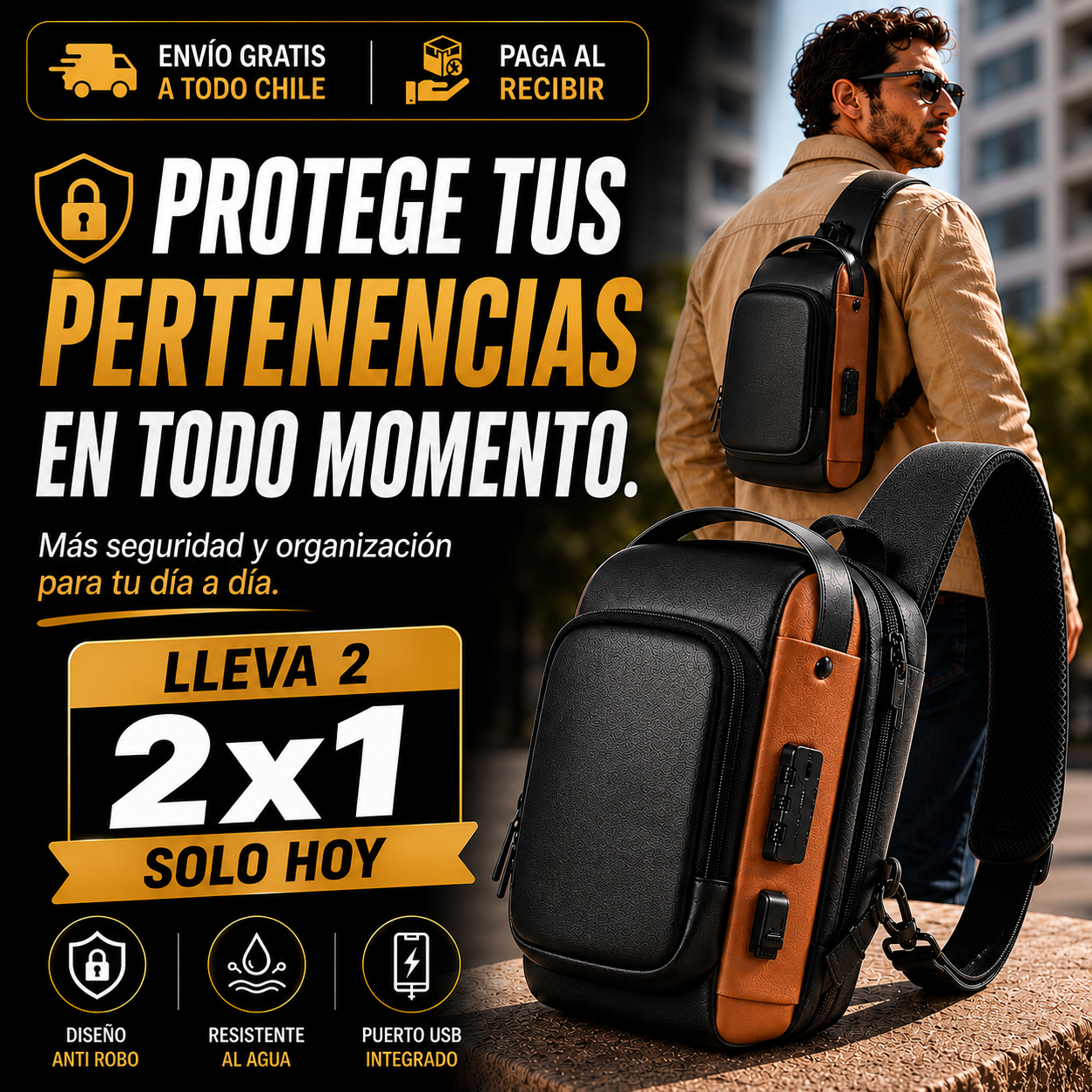 CrossBag Pro™ - Más seguridad. Menos preocupaciones.