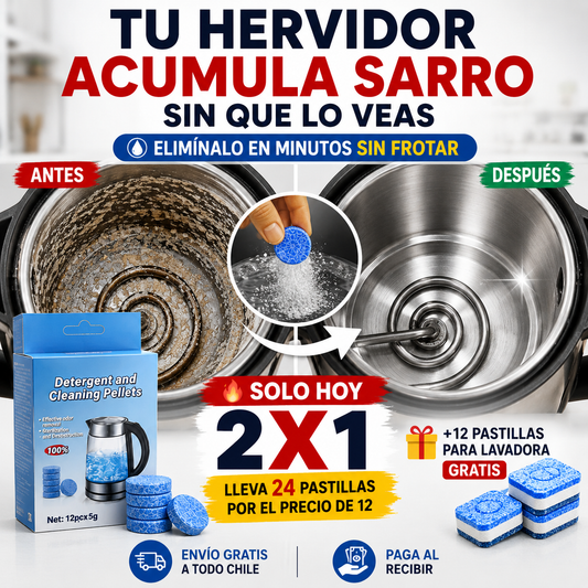 DescalciPro™ Pack 2x1 | Elimina Sarro + 12 GRATIS Lavadora