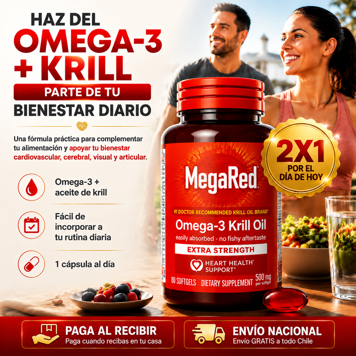MegaRed™ | Omega-3 + Krill para tu Bienestar Diario – 2x1