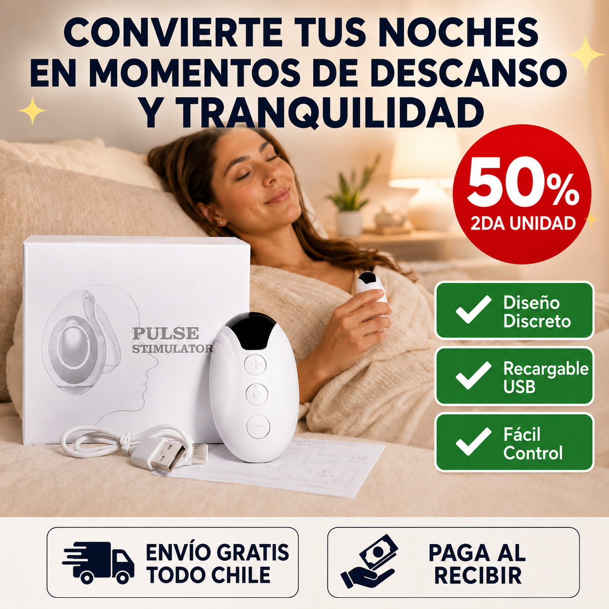Pulse Stimulador Pro™  - Dispositivo estimulador de sueño