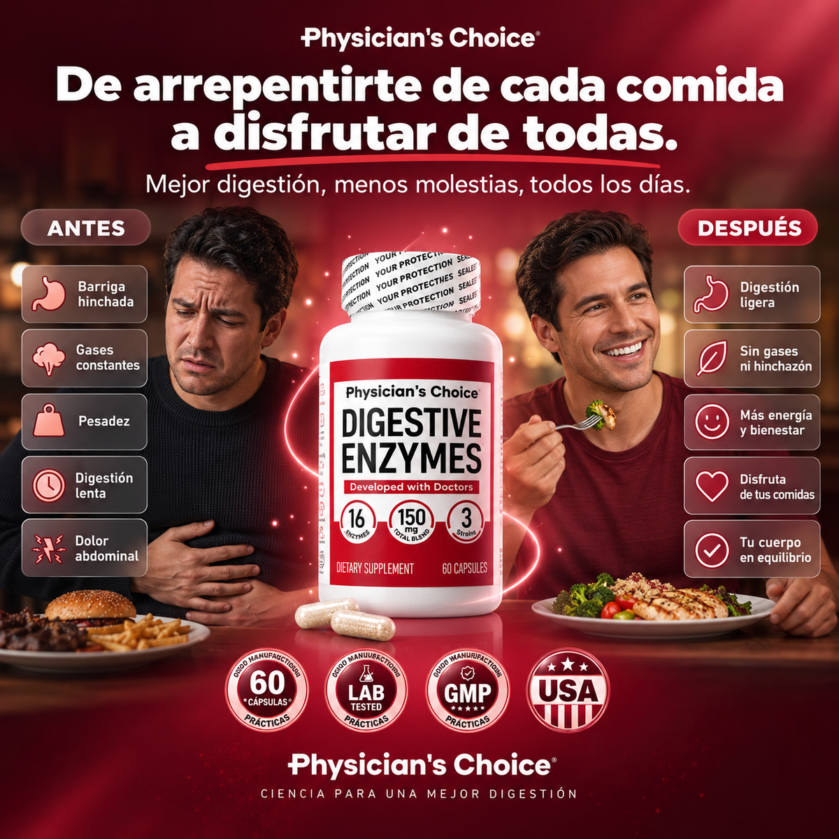 Enzimas Digestivas Pro™ | Apoyo Digestivo Diario – 2x1