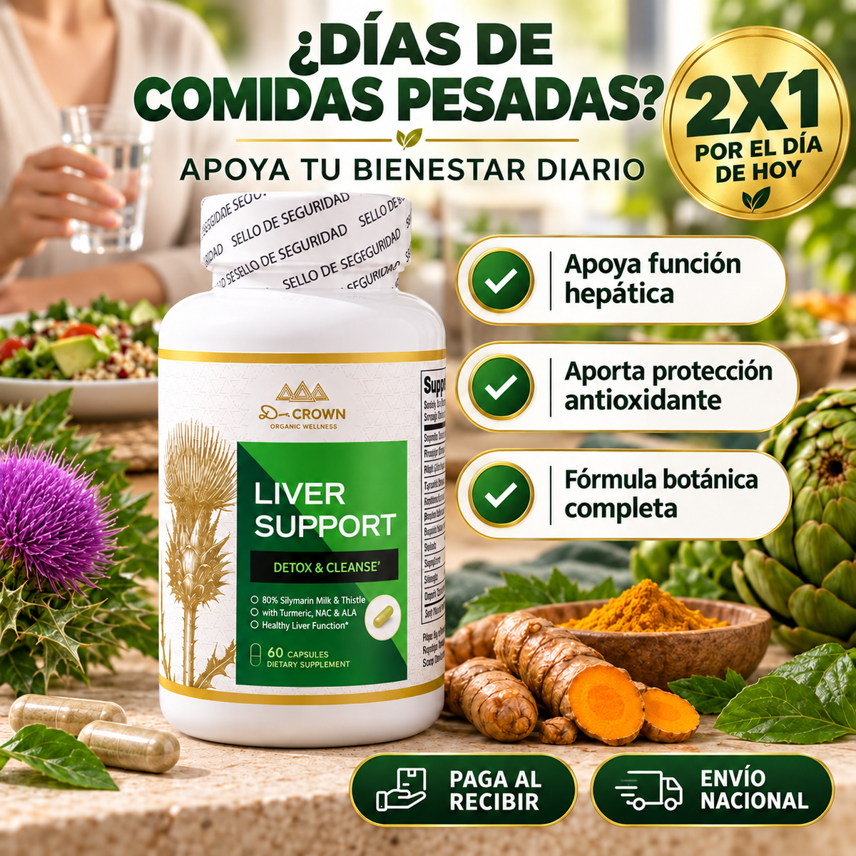 Liver Support 60 Cápsulas | Apoyo para tu hígado | 2x1