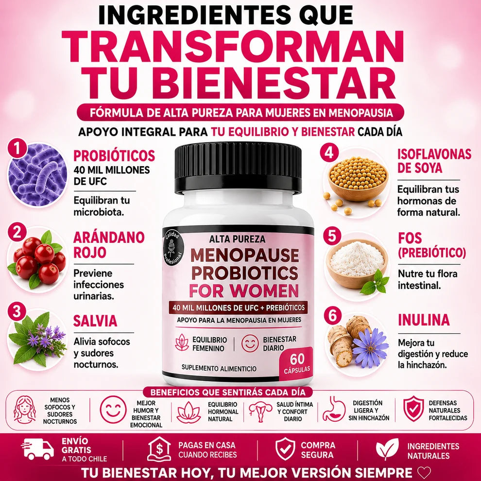 Probióticos para la Menopausia Alta Pureza – 60 Cápsulas | OFERTA 2X1
