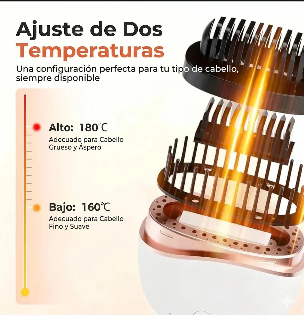 GlamBrush Pro™ | Cepillo Alisador Inalámbrico | 50% Segunda Unidad