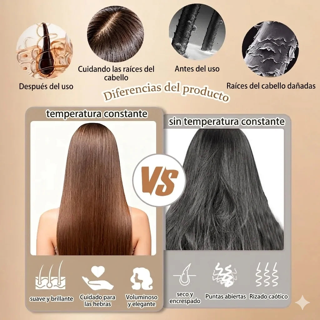 GlamBrush Pro™ | Cepillo Alisador Inalámbrico | 50% Segunda Unidad