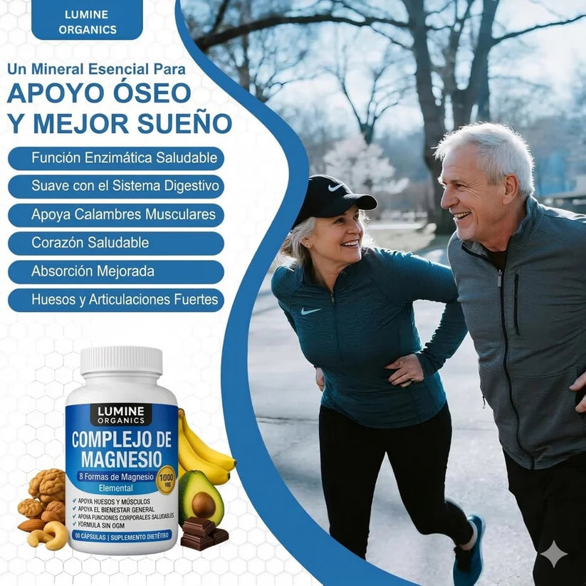 Magnesio Complex™ 8 tipos en 1-¡Menos cansancio y mas energía!