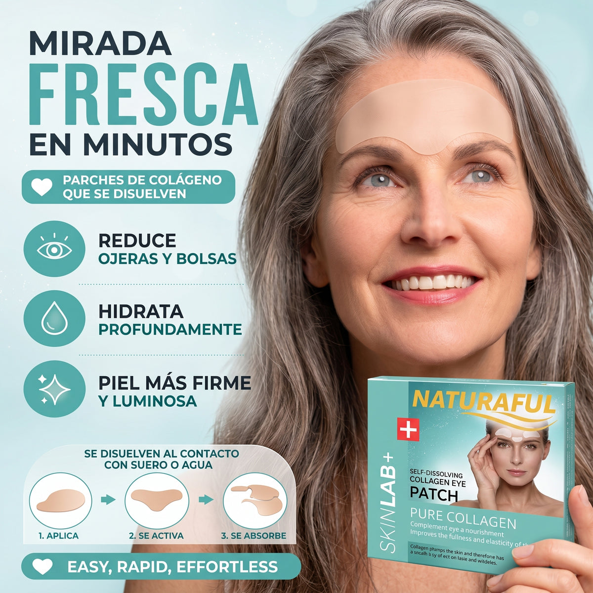 NatuSkin Pro™ | Parches de Colágeno para la Frente 2x1