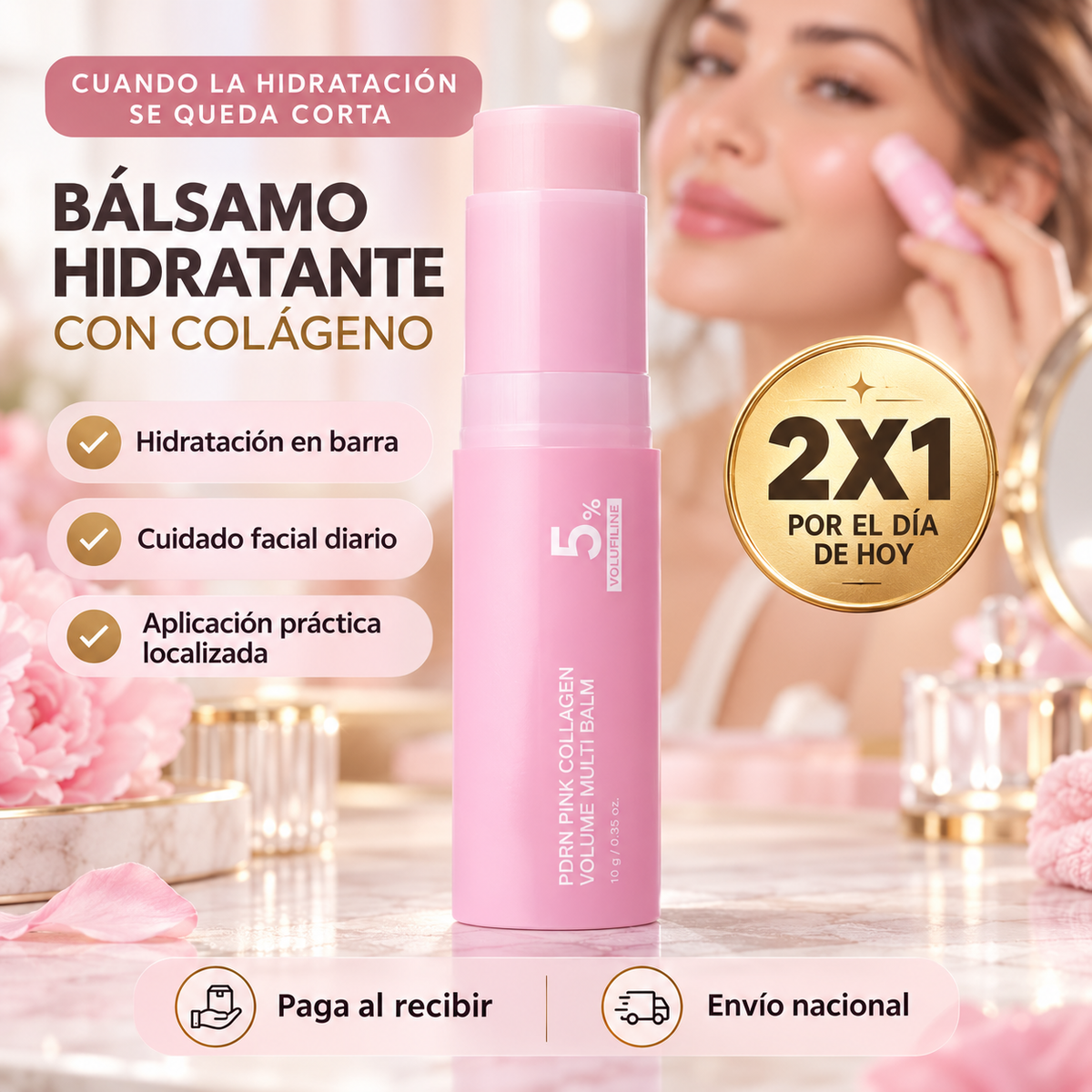 Bálsamo Hidratante con Colágeno Antiarrugas 2x1 | Oferta