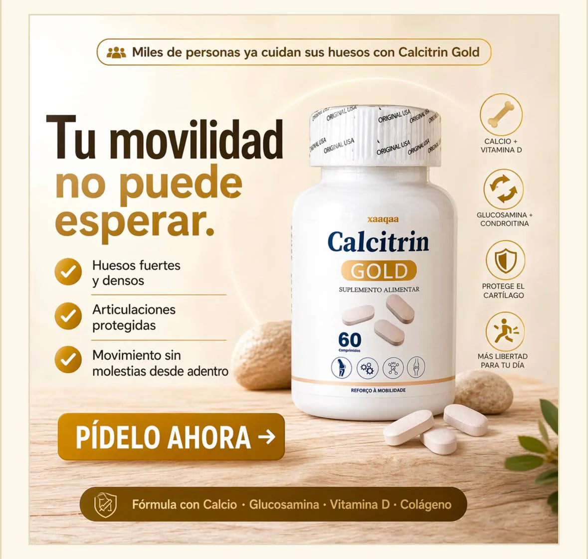Calcitrin Gold para Huesos y Articulaciones – Oferta 2x1 Hoy