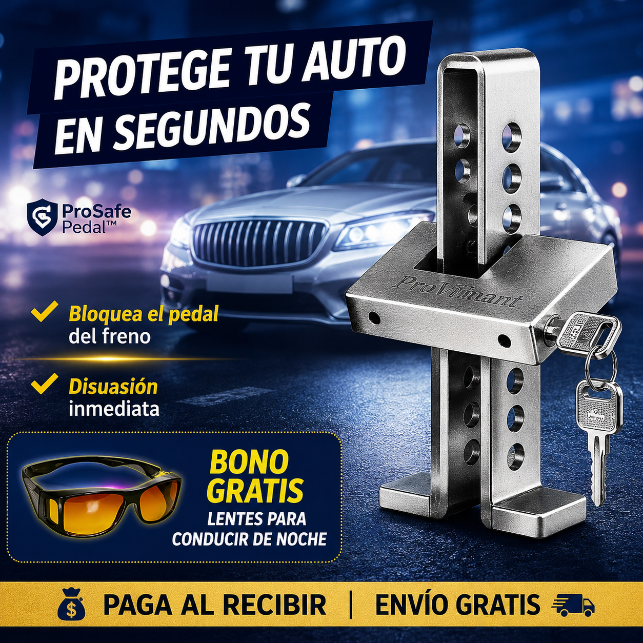 ProSafe Pedal™- Protege tu Auto en Segundos