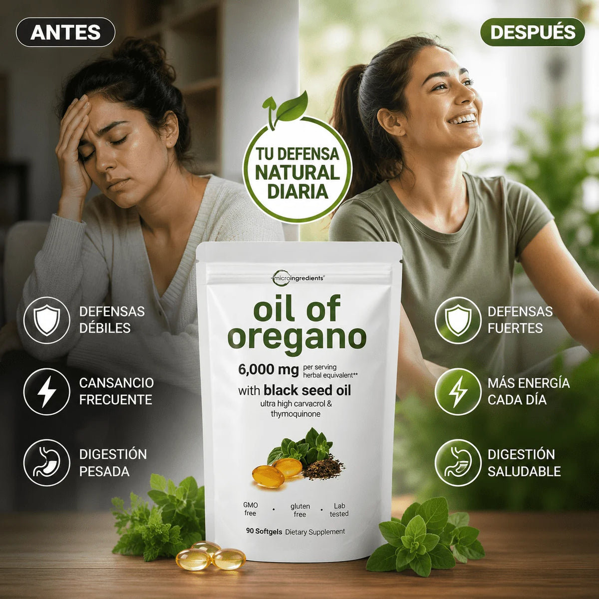 OregaVital™ | Aceite de Orégano 6.000 mg – 2x1.