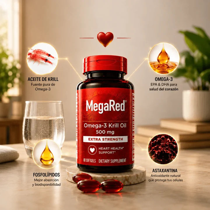 MegaRed™ | Omega-3 + Krill para tu Bienestar Diario – 2x1