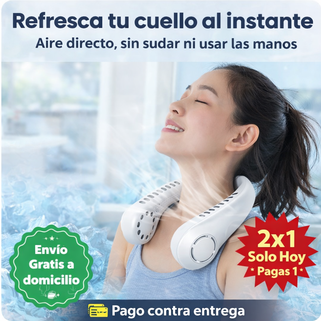 Ventilador de Cuello Portátil - Siéntete Fresco al instante
