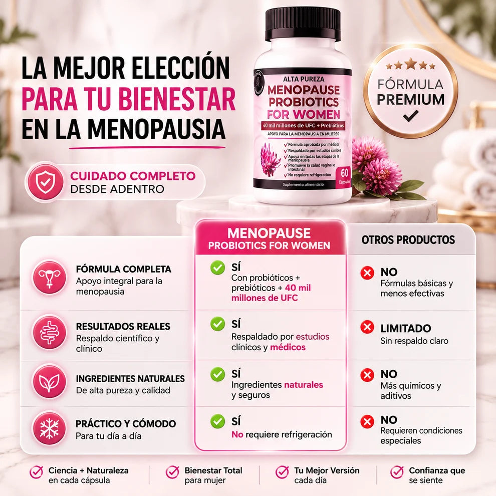 Probióticos para la Menopausia Alta Pureza – 60 Cápsulas | OFERTA 2X1