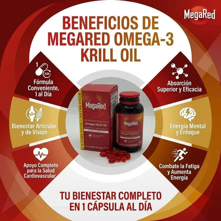 MegaRed™ | Omega-3 + Krill para tu Bienestar Diario – 2x1