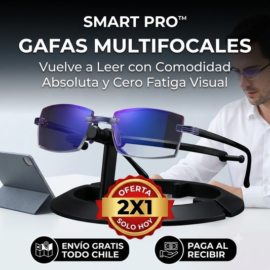 2x1 - GAFAS MULTIFOCALES SMART PRO™ + ESTUCHE y PAÑO CORTESÍA 🎁